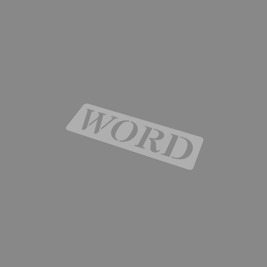 Custom Cut Parts - Word Stencil